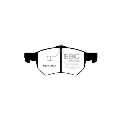 EBC PD01KF320 Chrysler Greenstuff Front Brake Pad & Plain Disc Kit  (Inc. Grand Voyager & Voyager) 2 | ML Performance UK Car Parts