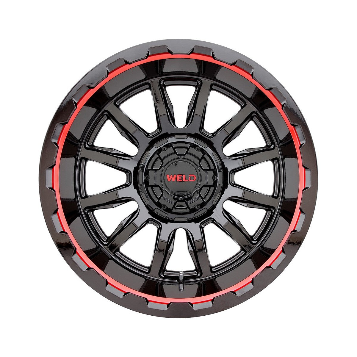 Weld W13800026475-P2 Gauntlet W138 Wheel 20x10 5x127 ET-18 BS4.75 Gloss Black MIL RED