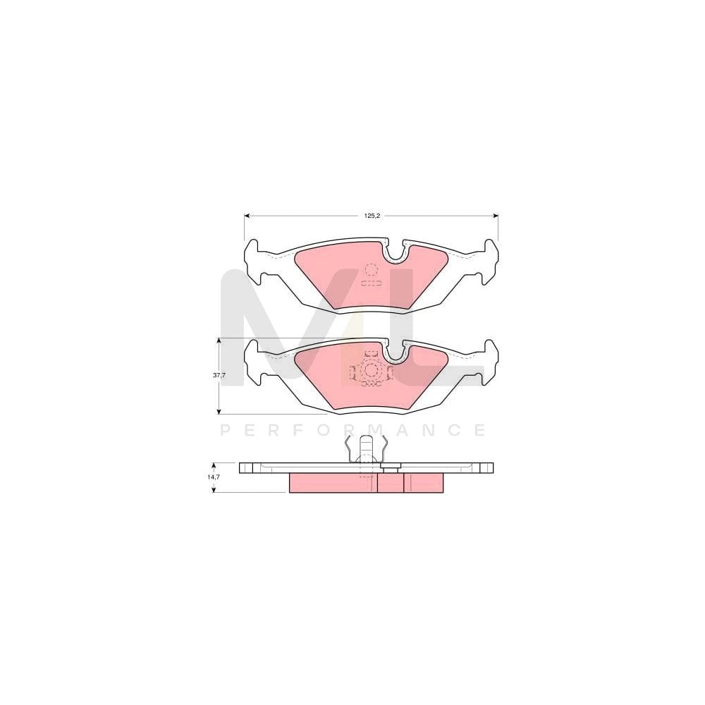 TRW Gdb1068 Brake Pad Set Prepared For Wear Indicator | ML Performance Car Parts