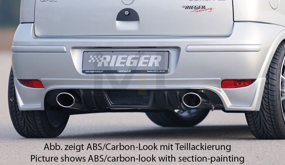 Rieger 00099336 Opel Corsa C Rear Diffuser 1 | ML Performance UK Car Parts