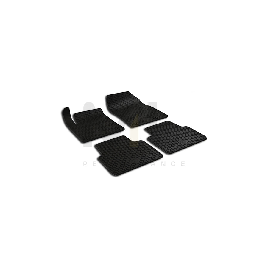 WALSER 50824 Floor mat set Elastomer, Front and Rear, Quantity: 4, Black | ML Performance Car Parts