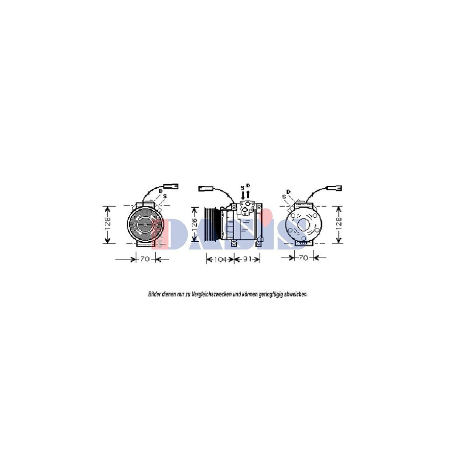 AKS Dasis 851357N Compressor, Air Conditioning For Land Rover Freelander | ML Performance UK