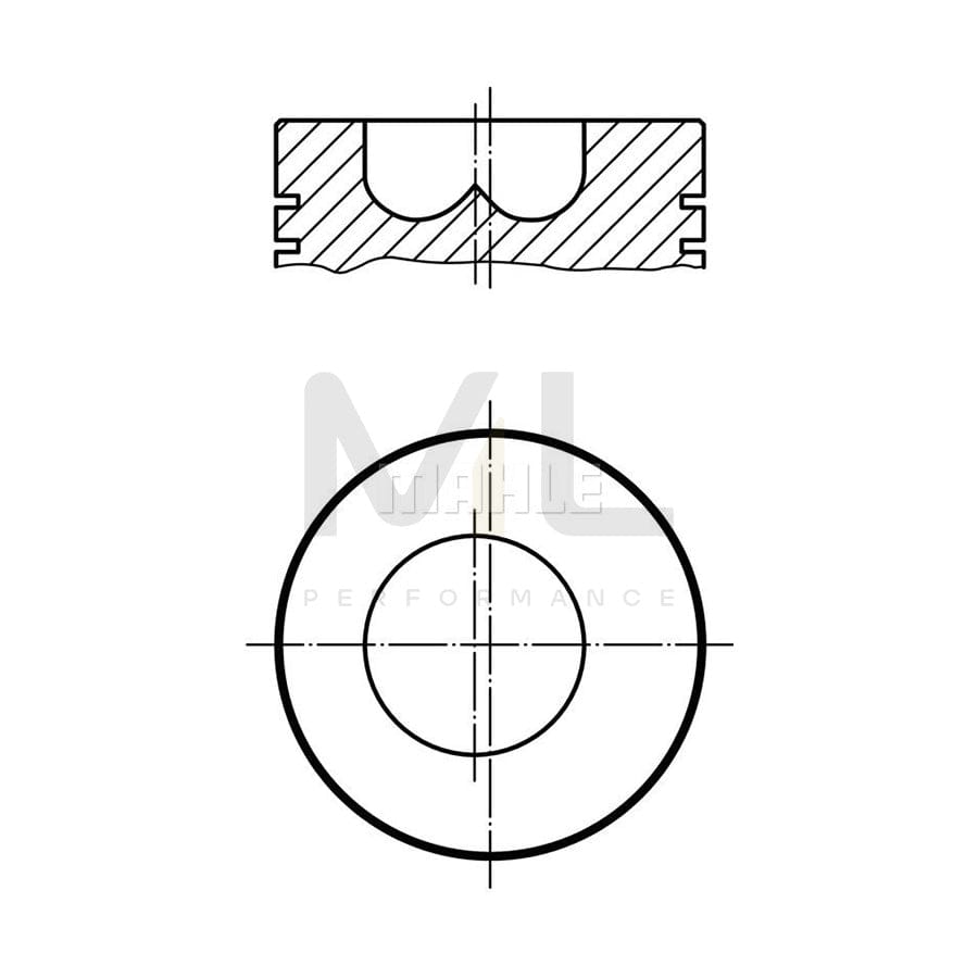 MAHLE ORIGINAL 009 90 00 Piston 94,4 mm, with cooling duct, with piston ring carrier | ML Performance Car Parts