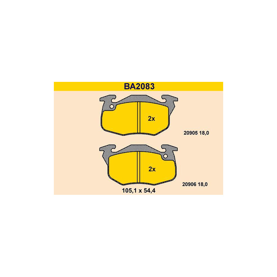 Barum BA2083 Brake Pad Set