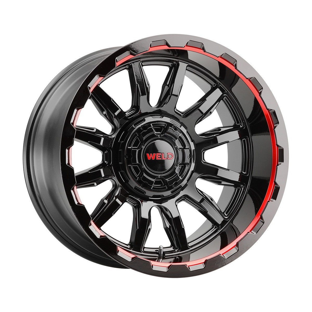 Weld W13800026475-P2 Gauntlet W138 Wheel 20x10 5x127 ET-18 BS4.75 Gloss Black MIL RED