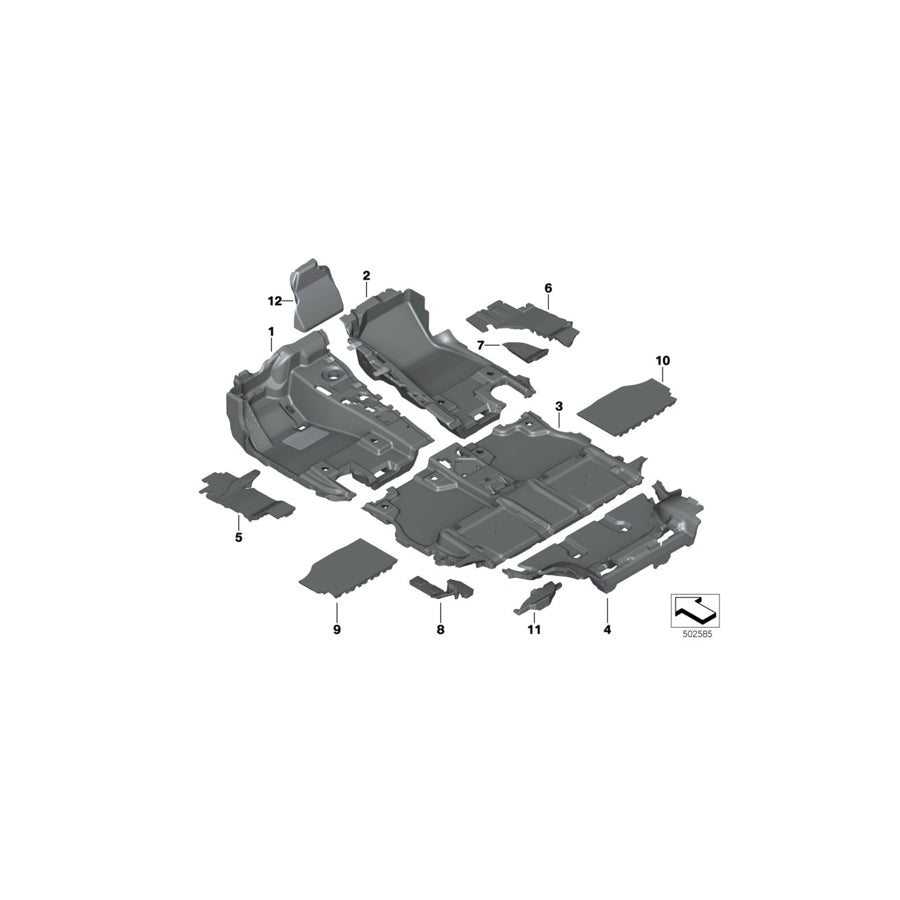 Genuine BMW 51477484023 G07 Floor Trim Rear, 2Nd Row Of Seats ANTHRAZIT (Inc. X7 40iX, X7 M50iX & X7 30dX) | ML Performance UK