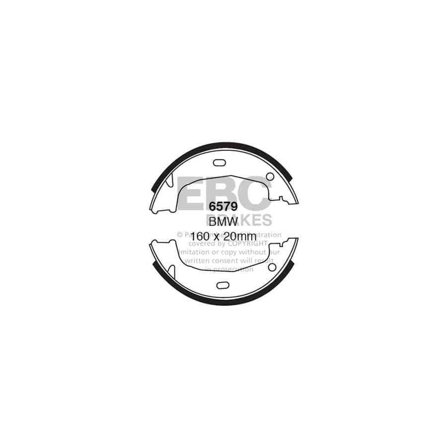 EBC 6579 BMW Rear Brake Shoes 1 | ML Performance UK Car Parts