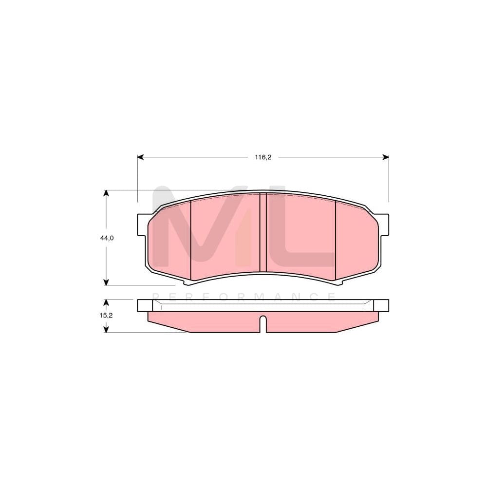 TRW Gdb3280 Brake Pad Set Not Prepared For Wear Indicator | ML Performance Car Parts