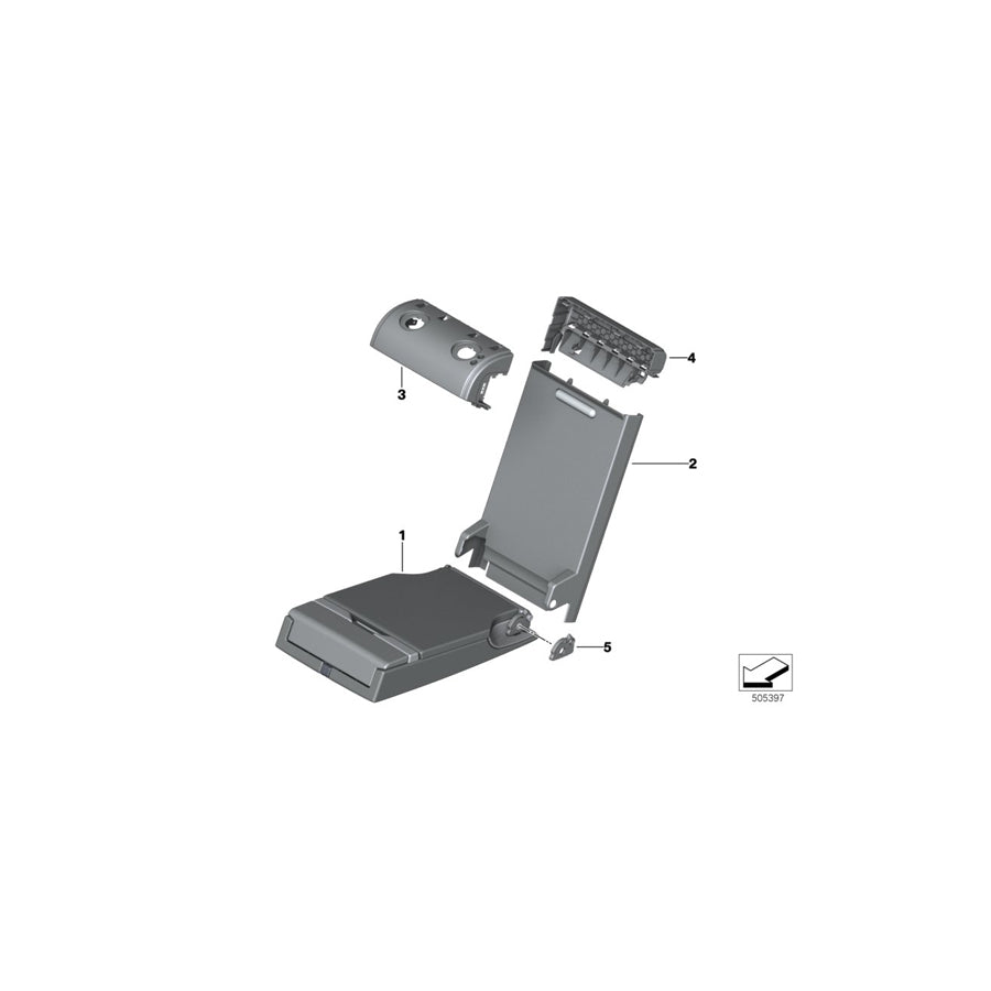 Genuine BMW 52207499805 G05 G06 Armrest With Compartment, Leather COFFEE (Inc. X5 40i, X6 M50dX & X5 40iX) | ML Performance UK