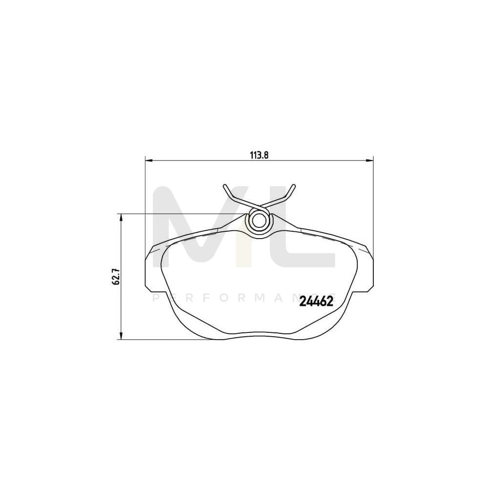 Brembo P 61 087 Brake Pad Set For Citroën C6 Saloon Excl. Wear Warning Contact | ML Performance Car Parts