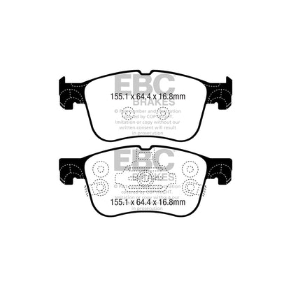 EBC DPX2372 Ford Ultimax Front Brake Pads - ATE/TRW Caliper 2 | ML Performance UK Car Parts