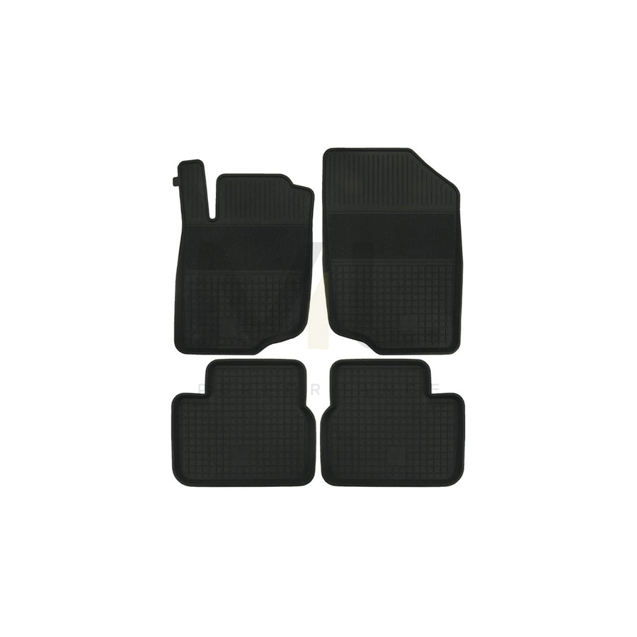 POLGUM Tailored P25C Floor mat set for PEUGEOT 207 Elastomer, Front and Rear, Quantity: 4, Black | ML Performance Car Parts