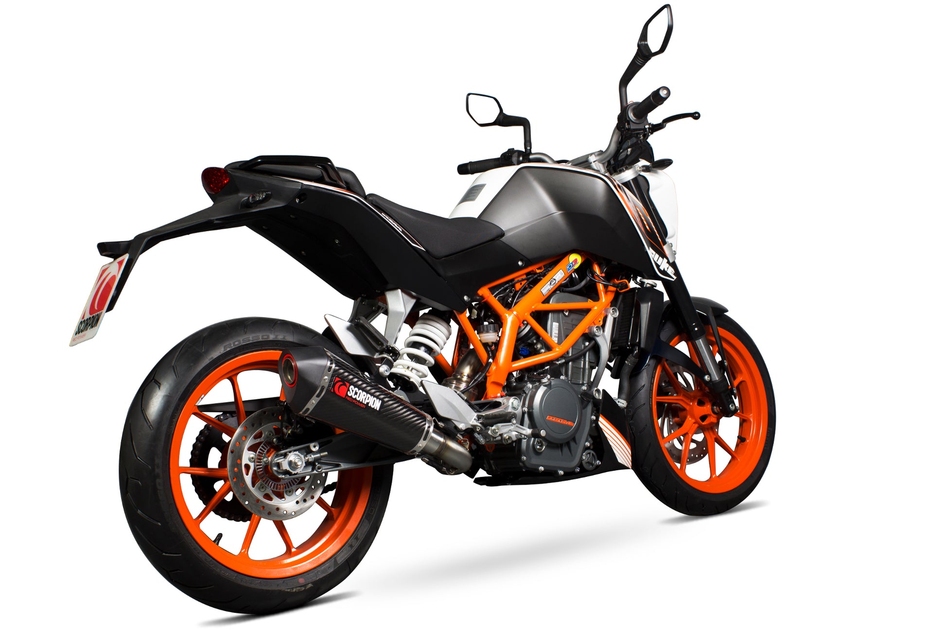 Scorpion RKT81CEO KTM Duke 390 Serket Taper 3/4 System - Carbon Fibre Sleeve | ML Performance UK UK