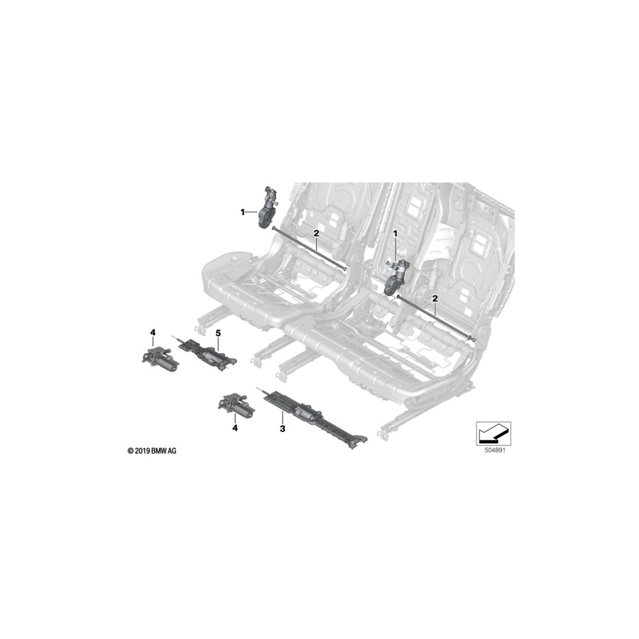 Genuine BMW 52207497460 G05 G07 Drive, Longitudinal Seat Adjustment (Inc. X5 40i, X7 40iX & X5 50iX) | ML Performance UK