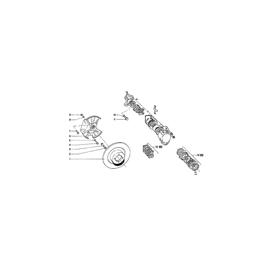 Genuine BMW 34111160171  Repair Kit, Brake Pads Asbestos-Free TEXTAR T476 (Inc. 2000CS, 2000 & 2000tilux) | ML Performance UK Car Parts