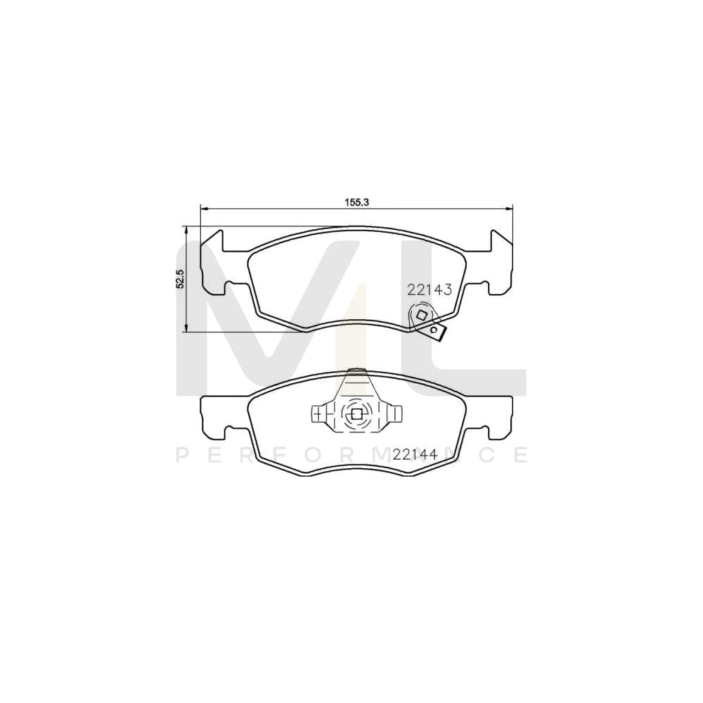 Brembo P 59 084 Brake Pad Set With Acoustic Wear Warning | ML Performance Car Parts