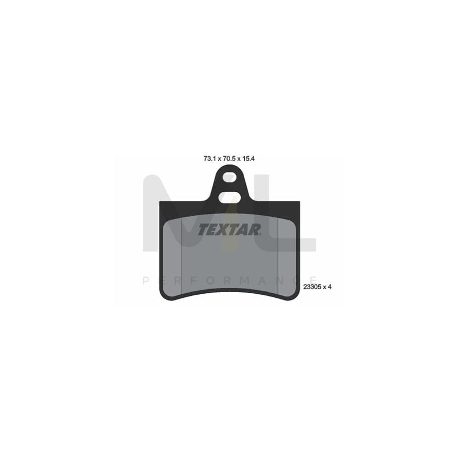 TEXTAR 2330501 Brake pad set for CITRO?N C5 not prepared for wear indicator | ML Performance Car Parts