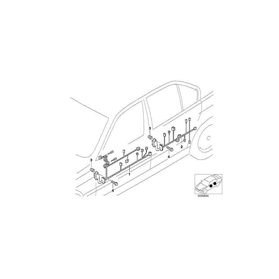 Genuine BMW 61129175866 E60 E61 Wiring Drivers Side (Inc. 528xi, 528i & 525d) | ML Performance UK Car Parts