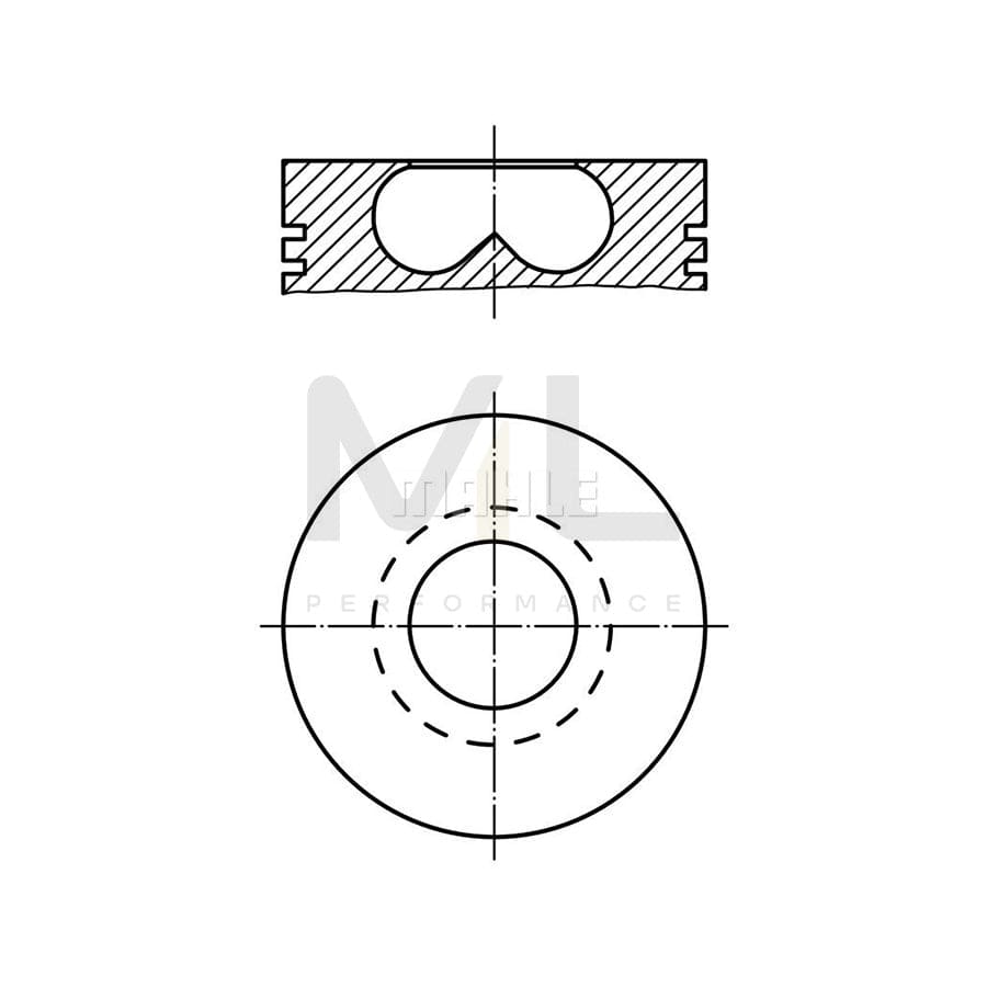 MAHLE ORIGINAL 015 69 00 Piston 86,0 mm, with piston ring carrier | ML Performance Car Parts