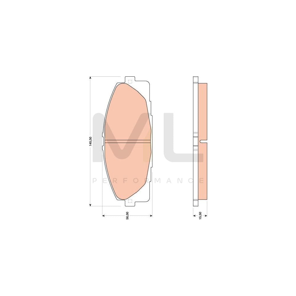 TRW Gdb3485 Brake Pad Set For Toyota Hiace Not Prepared For Wear Indicator | ML Performance Car Parts