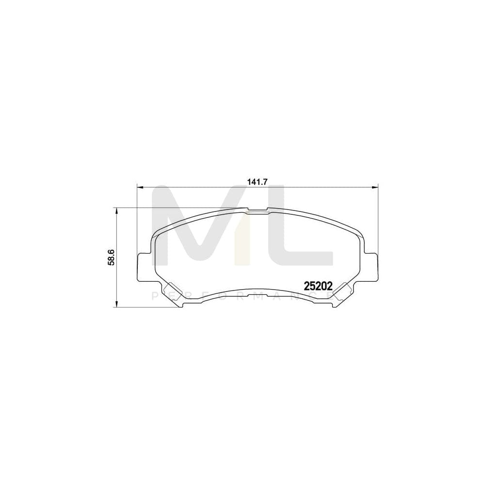 Brembo P 79 028 Brake Pad Set With Acoustic Wear Warning | ML Performance Car Parts