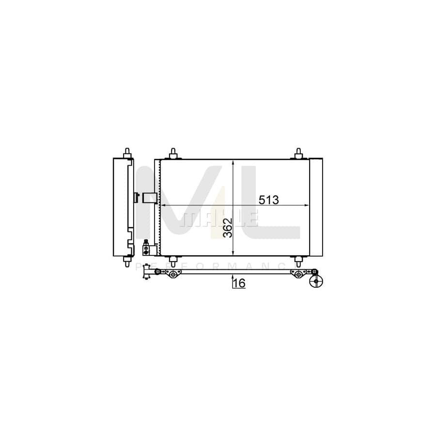 MAHLE ORIGINAL AC 585 001S Air conditioning condenser with dryer, with seal ring | ML Performance Car Parts