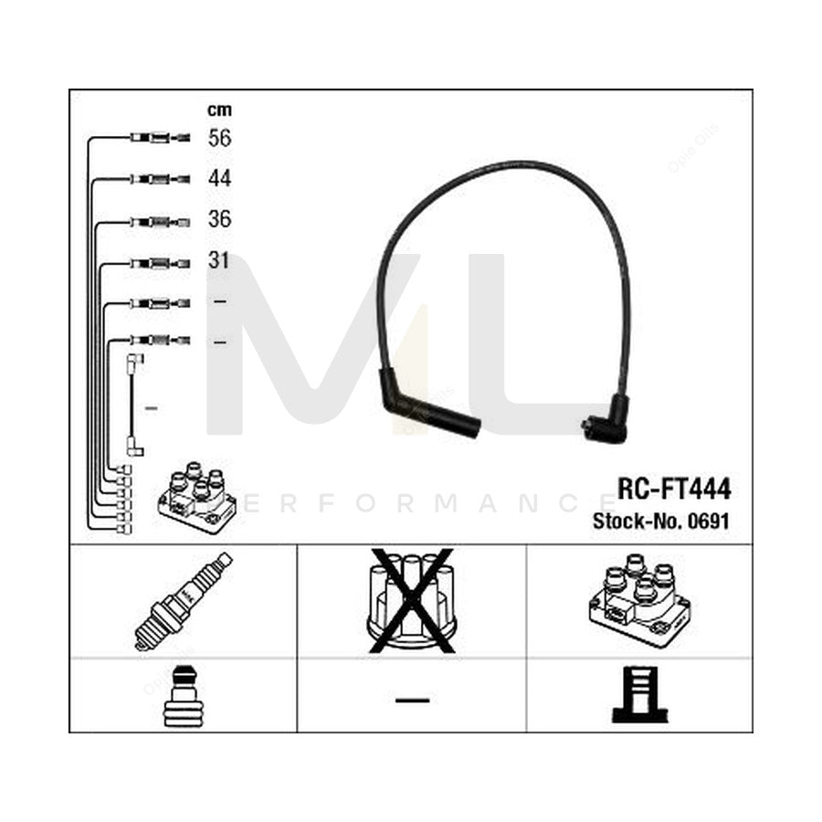 NGK Ignition Cable Kit RC-FT444 (NGK0691) | ML Car Parts UK | ML Performance