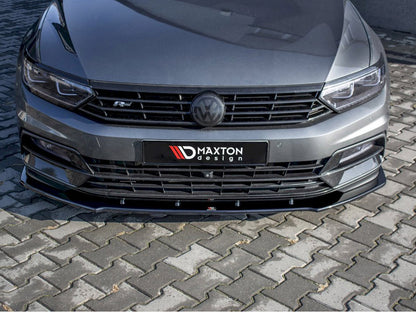 Maxton Design VW Passat R-line B8 Front Splitter V.1