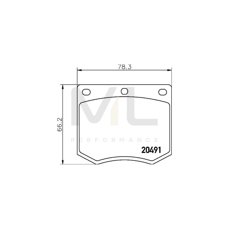 TEXTAR 2049105 Brake pad set not prepared for wear indicator | ML Performance Car Parts