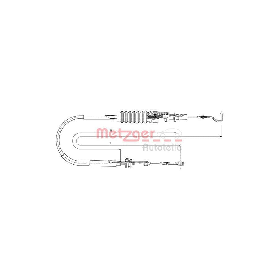 METZGER 14.4305 Throttle Cable for VW TRANSPORTER | ML Performance UK Car Parts