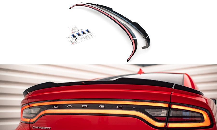 Maxton Design DO-CH-2-RT-CAP1T+CAP2T Spoiler Cap Dodge Charger RT MK7 Facelift | ML Performance UK Car Parts