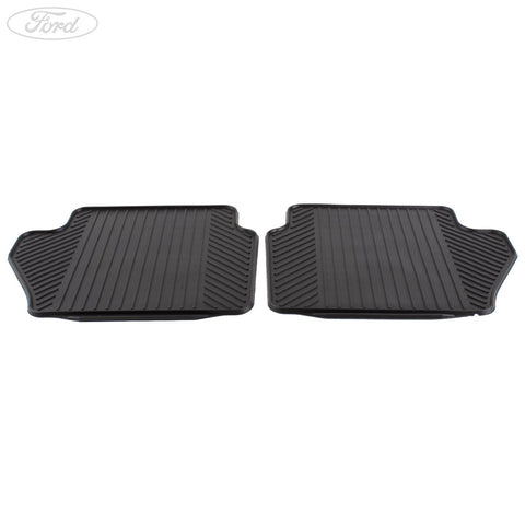 GENUINE FORD 1526902 FIESTA RUBBER CONTOURED FLOOR MATS REAR, BLACK, 2008 - 2017 | ML Performance UK