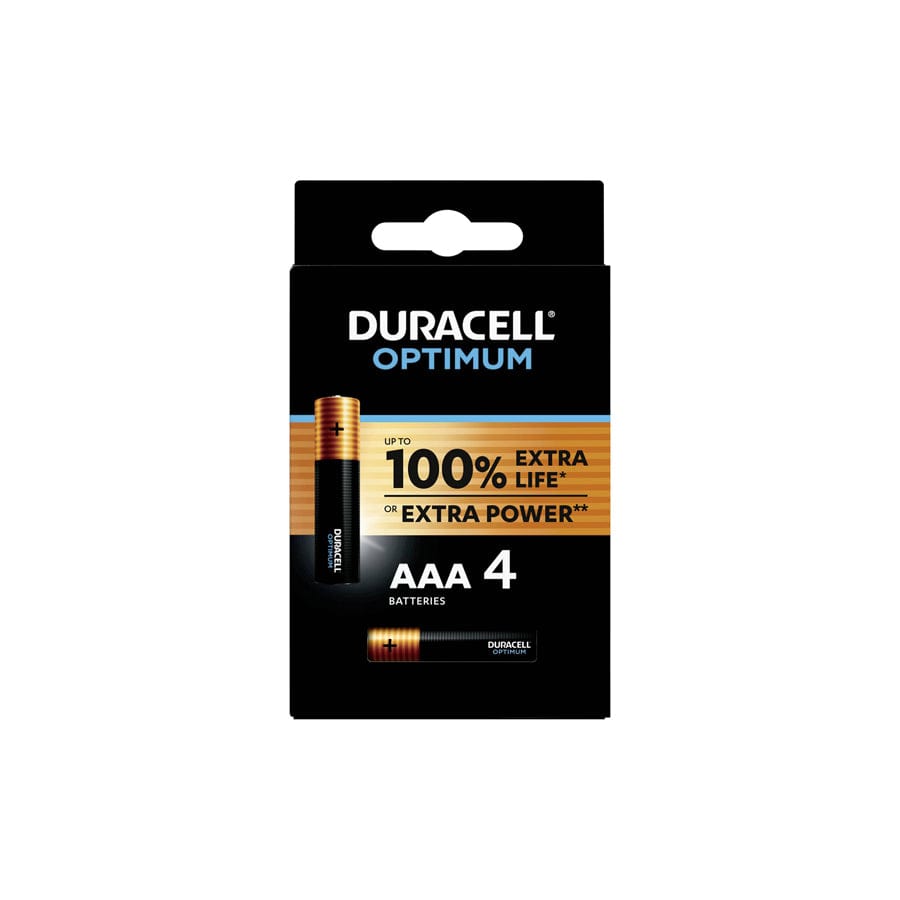 Duracell MN2400B4 (AAA) 4pk OPTIMUM (Card of 4) | ML Performance UK Car Parts