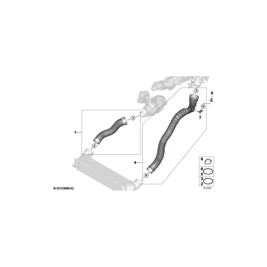 Genuine BMW 11617797483 E92 E90 E91 Charge Air Line (Inc. 118d, X1 18d & 120d) | ML Performance UK Car Parts