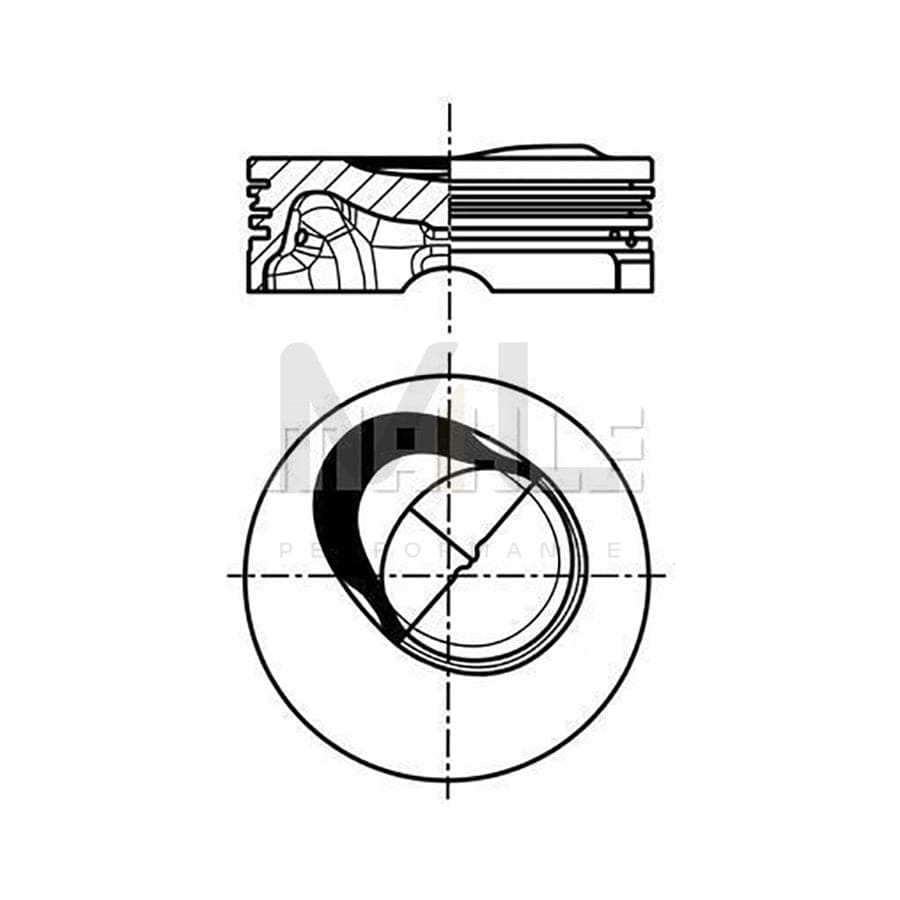 MAHLE ORIGINAL 028 PI 00130 002 Piston 71,51 mm, without cooling duct | ML Performance Car Parts