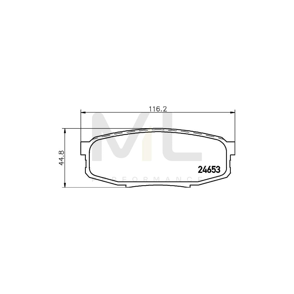 Hella 8DB 355 013-771 Brake Pad Set Not Prepared For Wear Indicator | ML Performance Car Parts