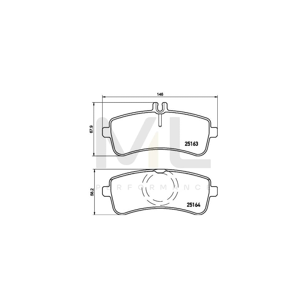 Brembo P 50 130 Brake Pad Set Prepared For Wear Indicator, With Brake Caliper Screws | ML Performance Car Parts