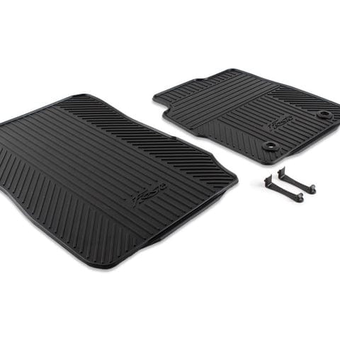 GENUINE FORD 1526899 FIESTA RUBBER CONTOURED FLOOR MATS FRONT WITH CLIPS, BLACK, 2--8 - 2011 | ML Performance UK