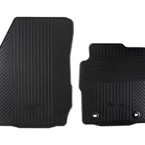 GENUINE FORD 1526899 FIESTA RUBBER CONTOURED FLOOR MATS FRONT WITH CLIPS, BLACK, 2--8 - 2011 | ML Performance UK