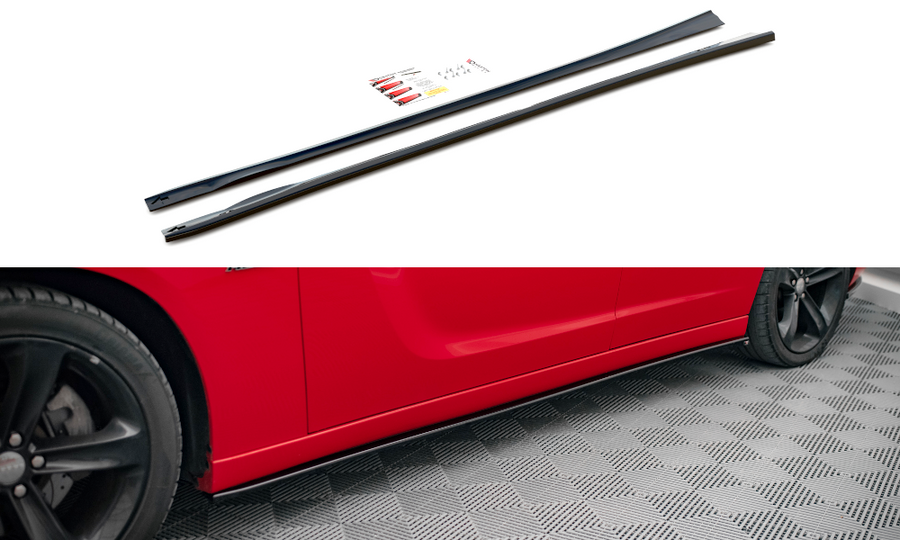 Maxton Design DO-CH-2-RT-SD1T Side Skirts Diffusers Dodge Charger RT MK7 Facelift | ML Performance UK Car Parts