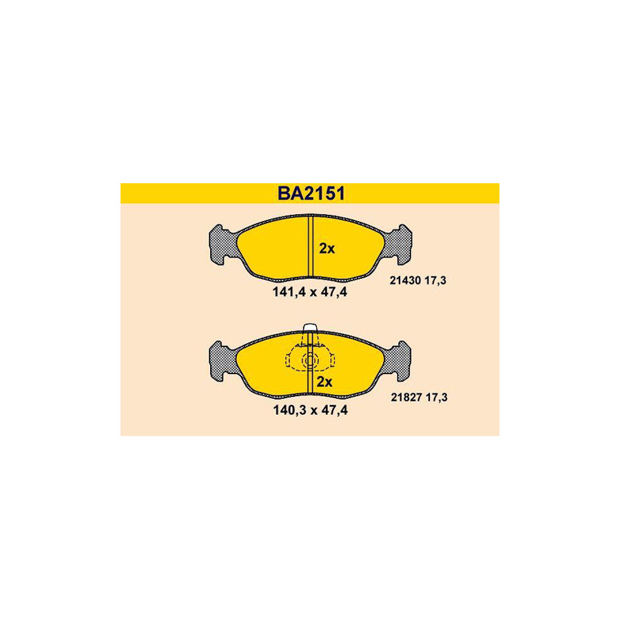 Barum BA2151 Brake Pad Set