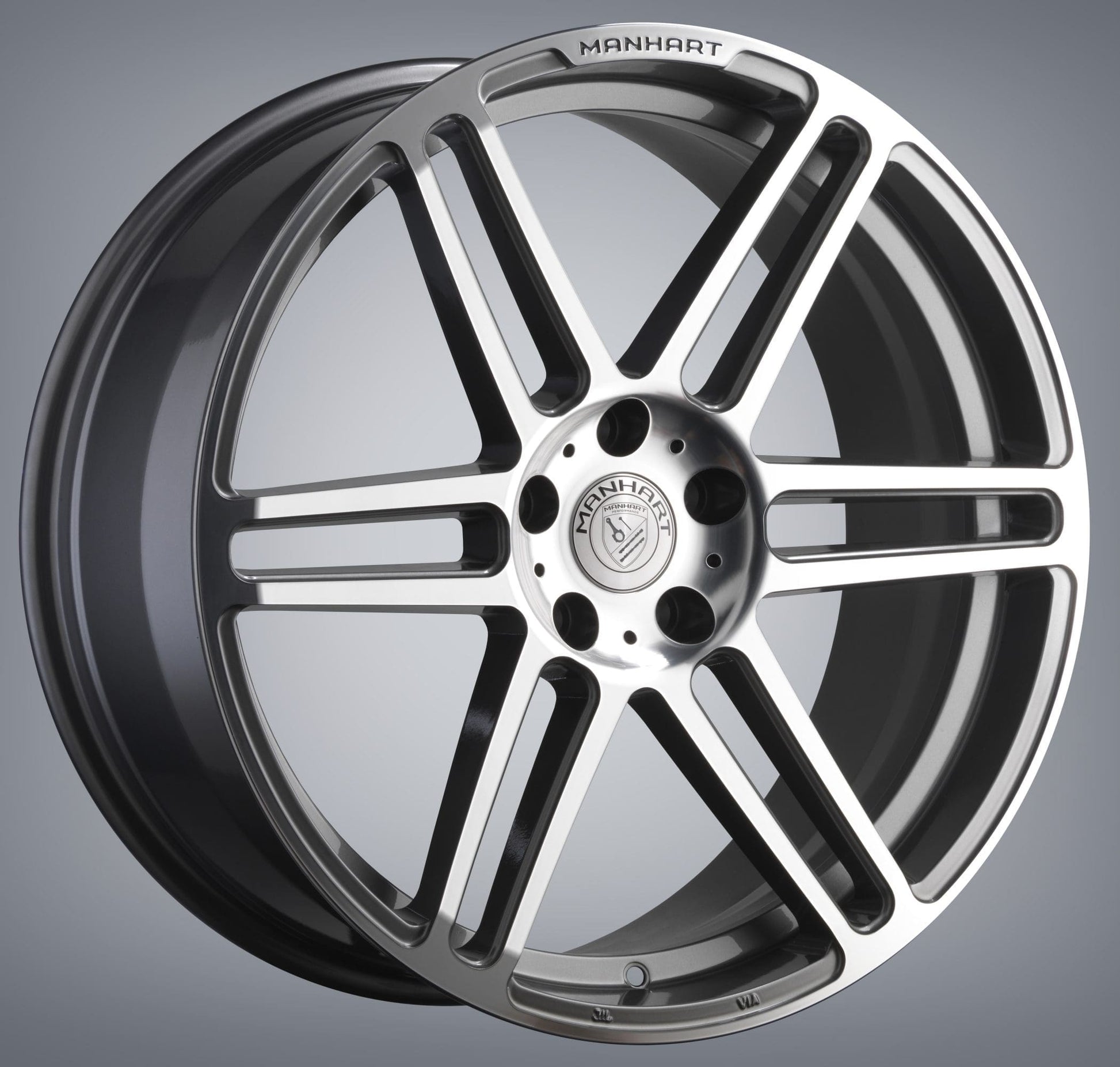 MANHART CONCAVE ONE RIM SET FOR BMW 8 SERIES  GUNMETAL GRAY / DIAMOND POLISHED