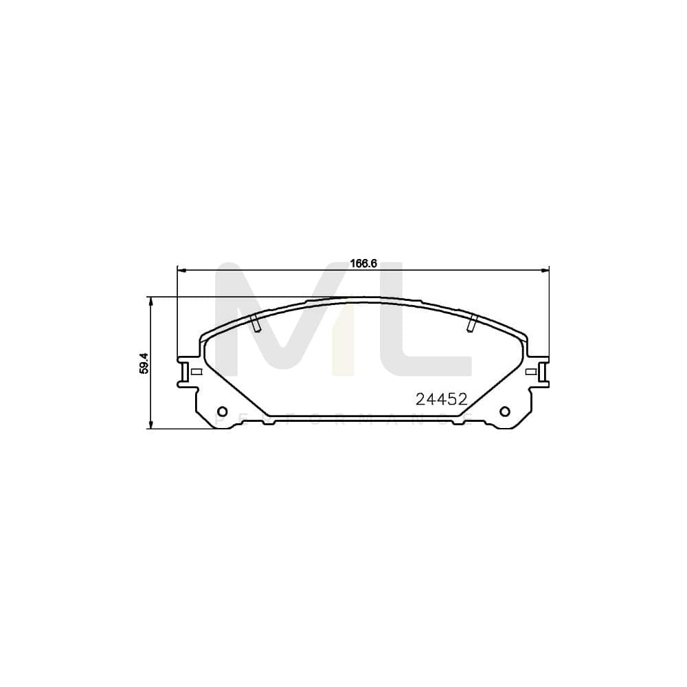 Hella 8DB 355 015-461 Brake Pad Set Not Prepared For Wear Indicator, With Accessories | ML Performance Car Parts