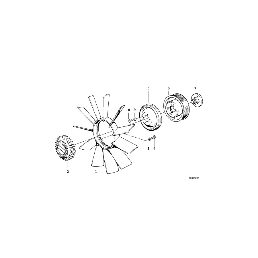 Genuine BMW 11511709775 E30 E34 Pulley (Inc. 518i, 316i & 318i) | ML Performance UK Car Parts