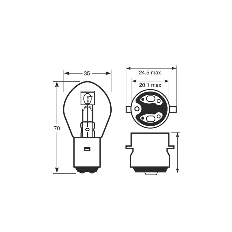 RING R394 12V 25/25W S1 Bosch BA20d Headlamp | ML Performance