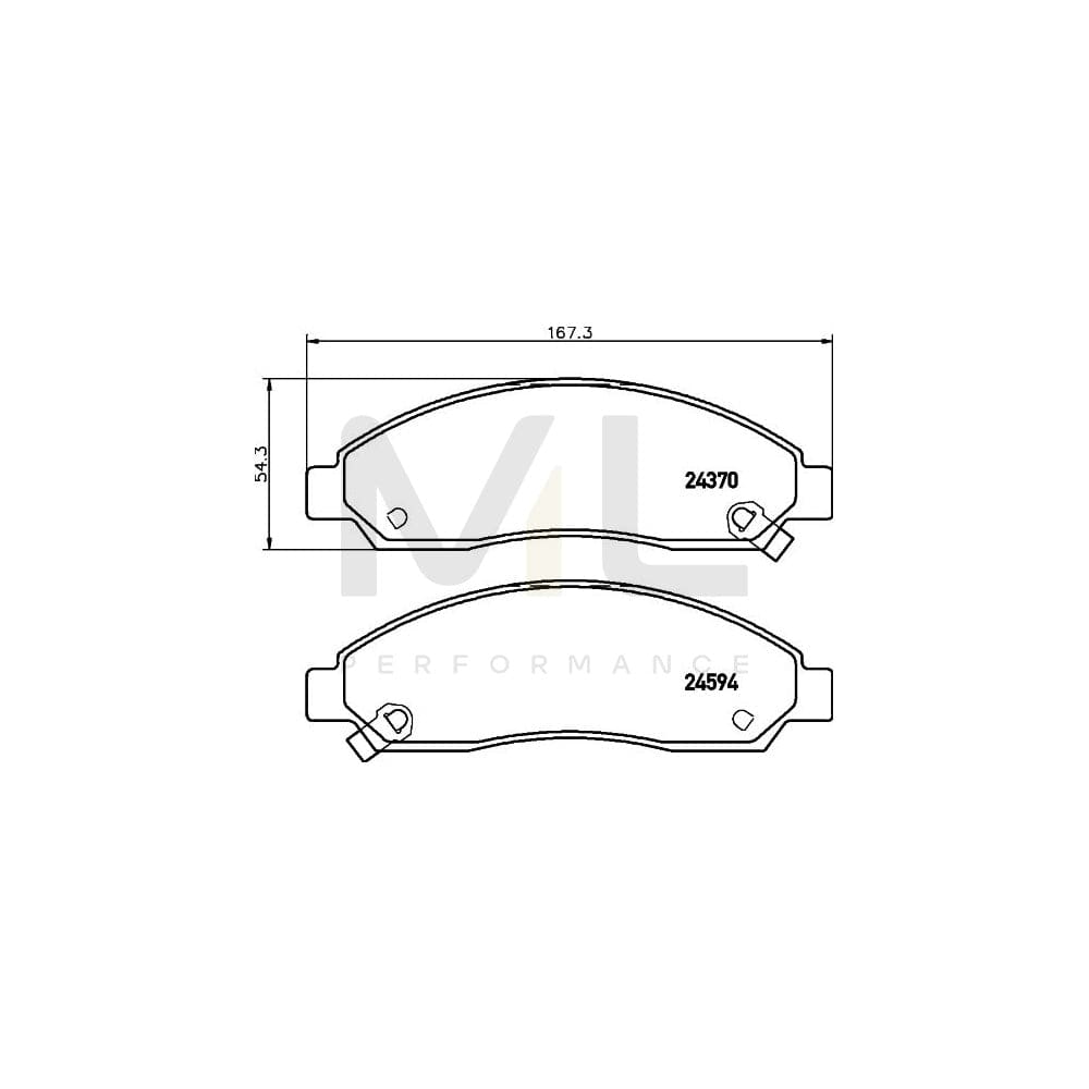 Hella 8DB 355 013-291 Brake Pad Set With Acoustic Wear Warning | ML Performance Car Parts