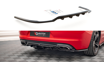 Maxton Design DO-CH-2-RT-RD1T+RD2T Central Rear Splitter (With Vertical Bars) Dodge Charger RT MK7 Facelift | ML Performance UK Car Parts