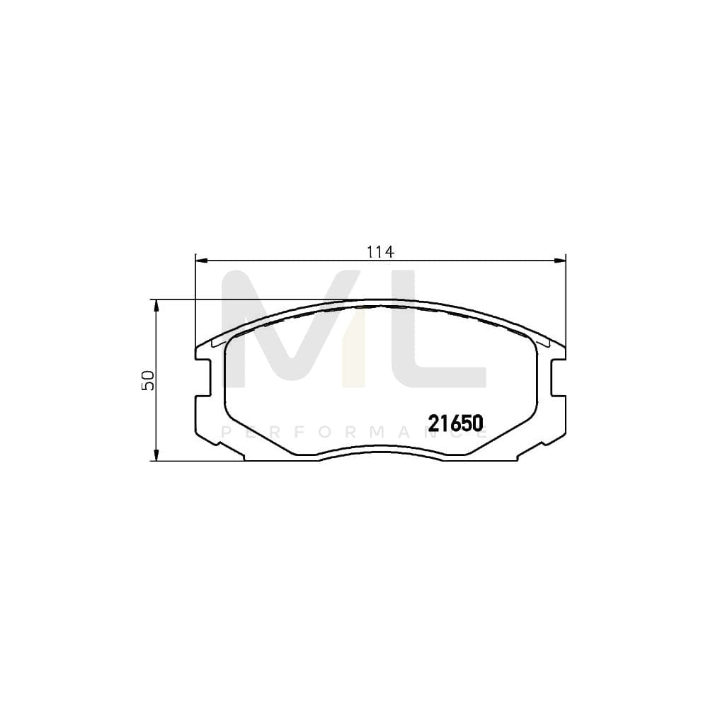 Hella 8DB 355 017-161 Brake Pad Set With Acoustic Wear Warning | ML Performance Car Parts