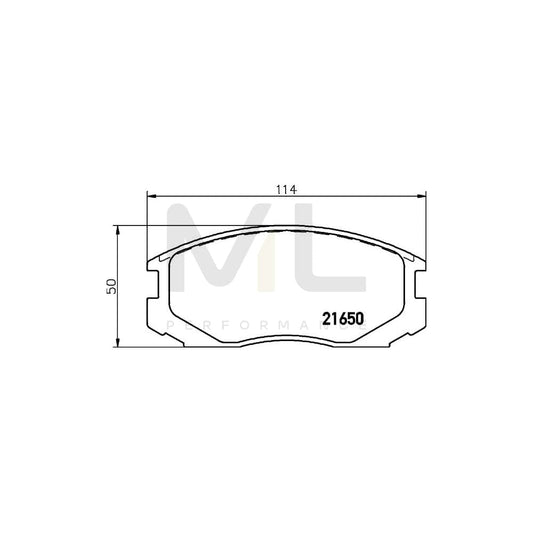 Hella 8DB 355 017-161 Brake Pad Set With Acoustic Wear Warning | ML Performance Car Parts