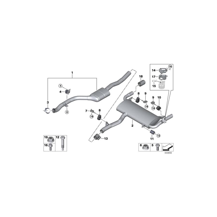 Genuine BMW 18308488034 G02 Rear Muffler With Exhaust Flap (Inc. X4) | ML Performance UK Car Parts